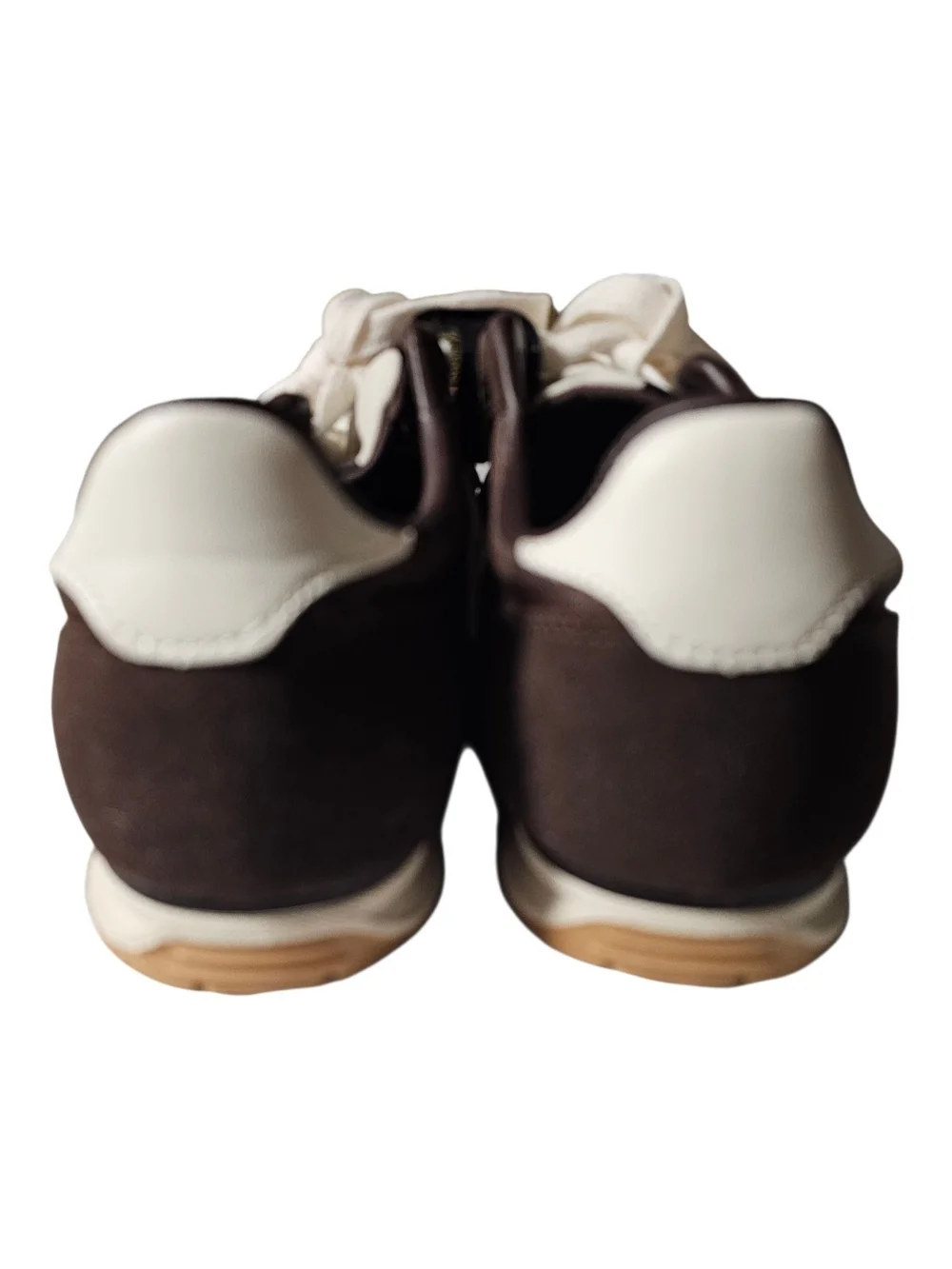 No Boundaries Brown and Cream Women's Lace-Up Sneakers